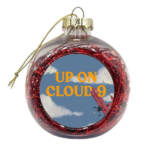 Up On Cloud 9 - xmas bauble by charlotte blunden