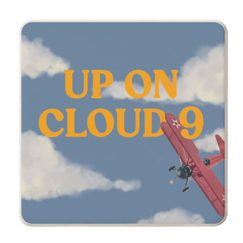 Up On Cloud 9 - personalised beer coaster by charlotte blunden