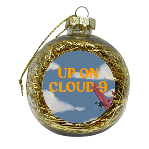 Up On Cloud 9 - xmas bauble by charlotte blunden