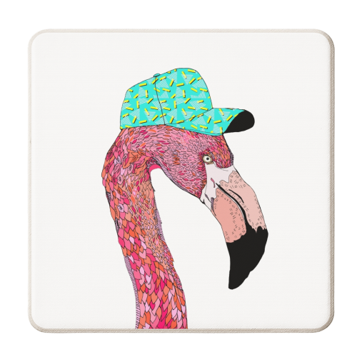 Urban Flamingo - personalised beer coaster by Casey Rogers