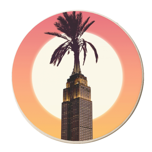 Urban Palm - personalised beer coaster by taudalpoi