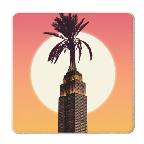 Urban Palm - personalised beer coaster by taudalpoi