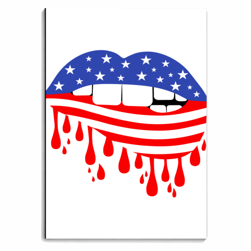 usa flag lips - personalised A4, A5, A6 notebook by Anastasios Konstantinidis