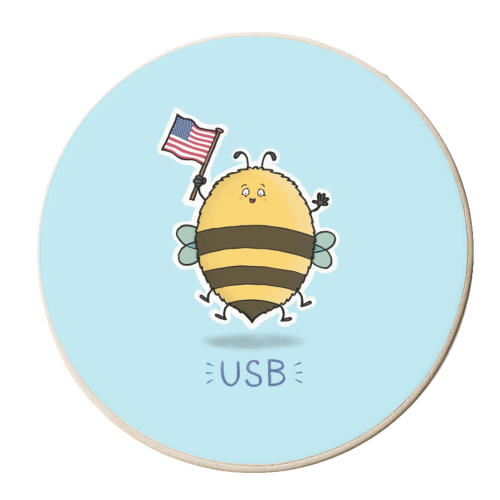 USB - personalised beer coaster by Carl Batterbee