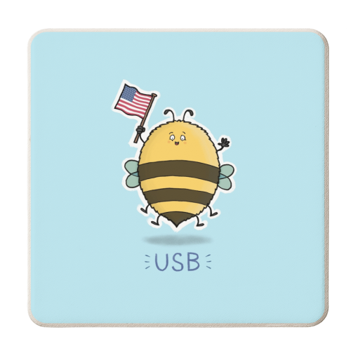 USB - personalised beer coaster by Carl Batterbee