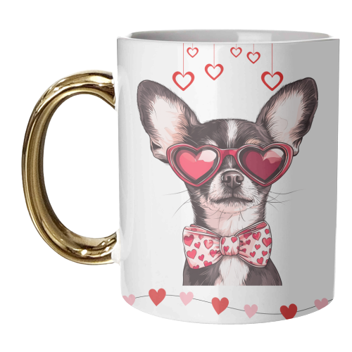 Valentine chihuahua - unique mug by haris kavalla