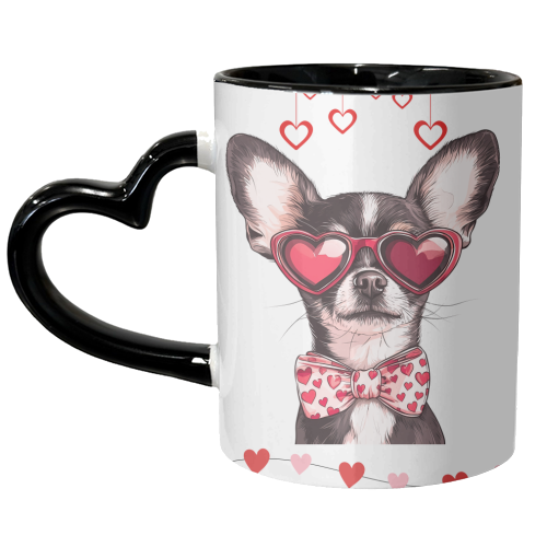 Valentine chihuahua - unique mug by haris kavalla