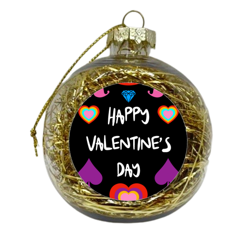 Valentine's Symbols - xmas bauble by Adam Regester