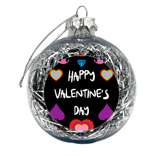 Valentine's Symbols - xmas bauble by Adam Regester