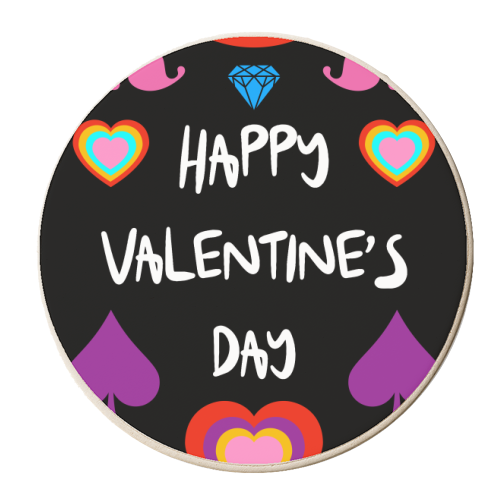 Valentine's Symbols - personalised beer coaster by Adam Regester