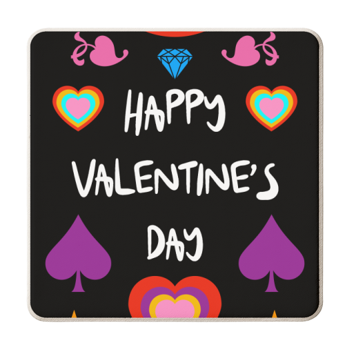 Valentine's Symbols - personalised beer coaster by Adam Regester