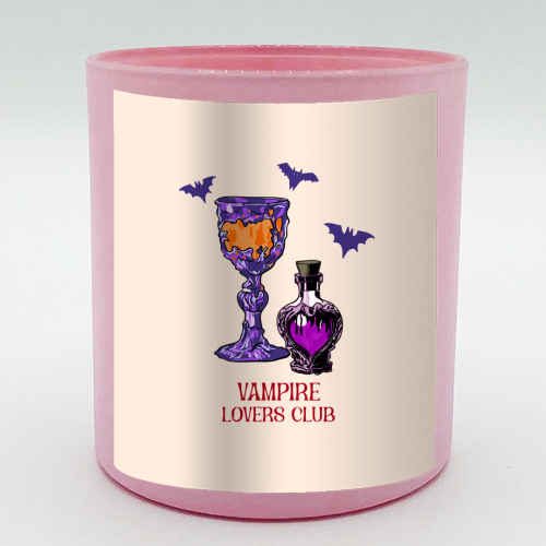 Vampire Lovers Club Gothic Halloween Illustration - scented candle by EZbie