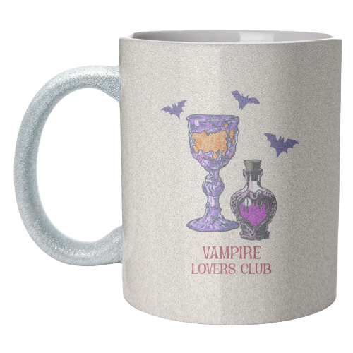 Vampire Lovers Club Gothic Halloween Illustration - unique mug by EZbie