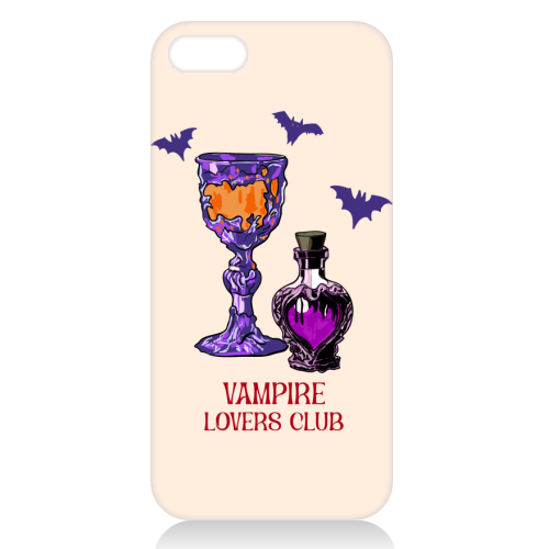 Vampire Lovers Club Gothic Halloween Illustration - unique phone case by EZbie