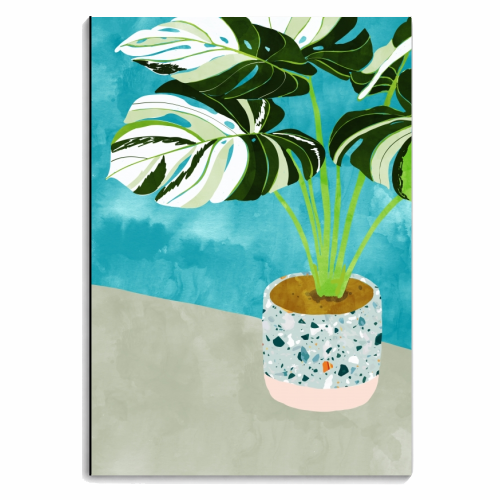 Variegated Monstera - personalised A4, A5, A6 notebook by Uma Prabhakar Gokhale