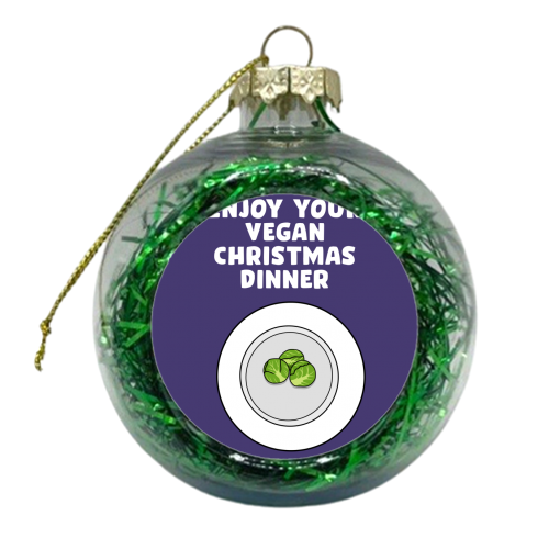 Vegan Christmas - xmas bauble by Pink and Pip