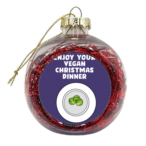 Vegan Christmas - xmas bauble by Pink and Pip
