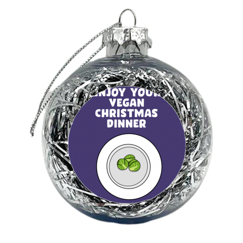 Vegan Christmas - xmas bauble by Pink and Pip