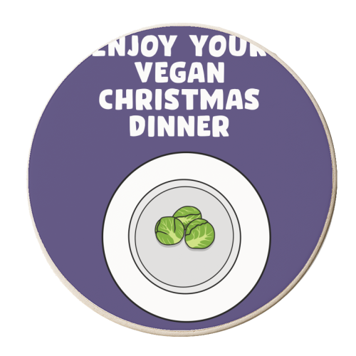 Vegan Christmas - personalised beer coaster by Pink and Pip