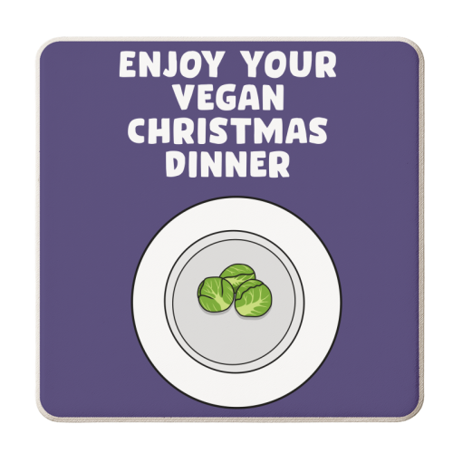 Vegan Christmas - personalised beer coaster by Pink and Pip