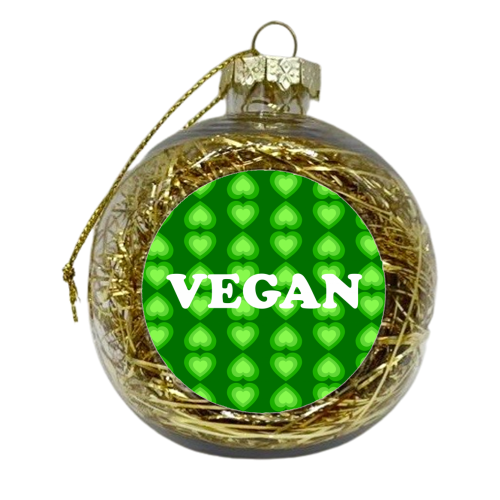 Vegan Love - xmas bauble by Adam Regester