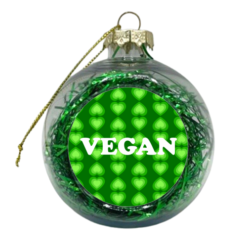 Vegan Love - xmas bauble by Adam Regester