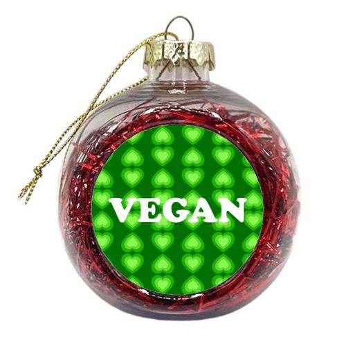 Vegan Love - xmas bauble by Adam Regester