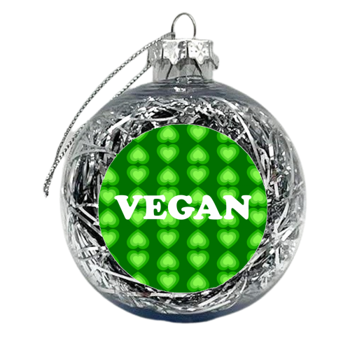 Vegan Love - xmas bauble by Adam Regester