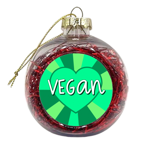 Vegan Love Heart - xmas bauble by Adam Regester