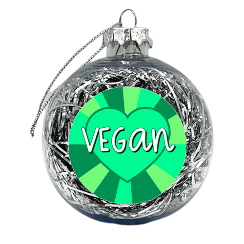 Vegan Love Heart - xmas bauble by Adam Regester