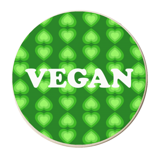 Vegan Love - personalised beer coaster by Adam Regester