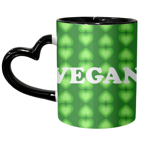 Vegan Love - unique mug by Adam Regester