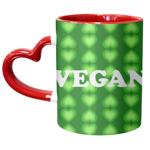 Vegan Love - unique mug by Adam Regester