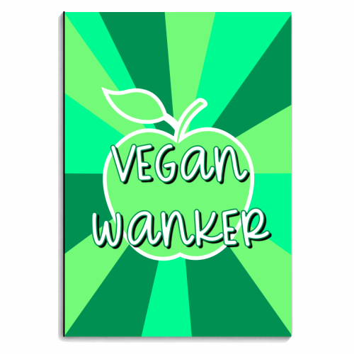 Vegan Wanker - personalised A4, A5, A6 notebook by Adam Regester