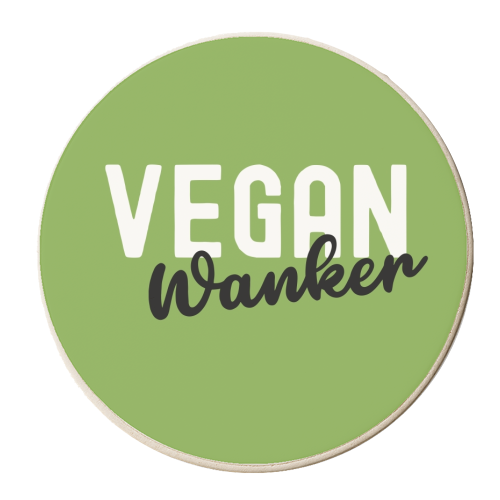 Vegan Wanker - personalised beer coaster by Giddy Kipper
