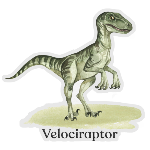 Velociraptor - Die Cut Sticker by Gal Design