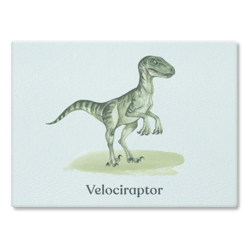 Velociraptor - glass chopping board by Gal Design