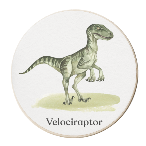 Velociraptor - personalised beer coaster by Gal Design