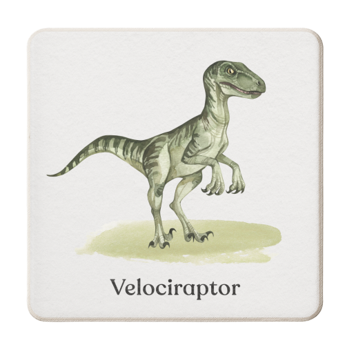 Velociraptor - personalised beer coaster by Gal Design