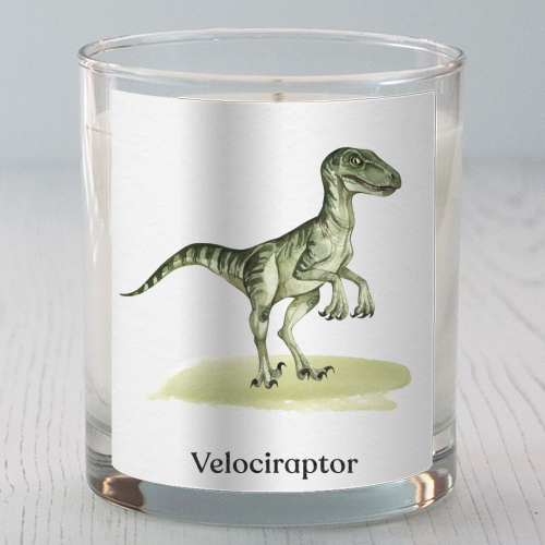 Velociraptor - scented candle by Gal Design