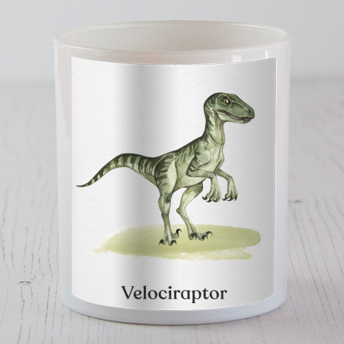 Velociraptor - scented candle by Gal Design