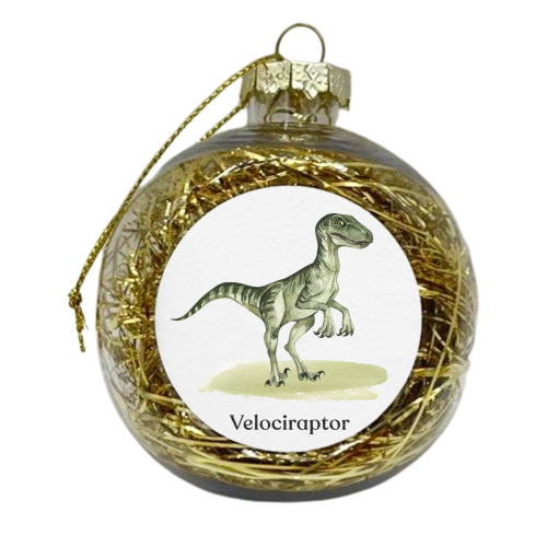 Velociraptor - xmas bauble by Gal Design
