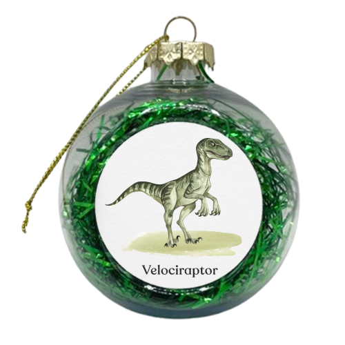 Velociraptor - xmas bauble by Gal Design