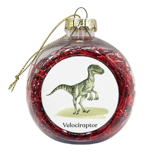 Velociraptor - xmas bauble by Gal Design