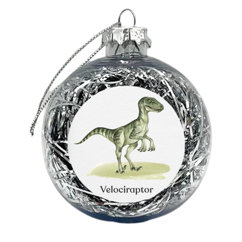 Velociraptor - xmas bauble by Gal Design