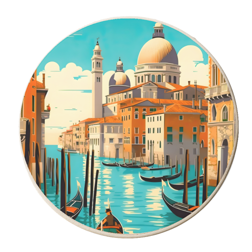 Venice City Summer - personalised beer coaster by Kun Pact