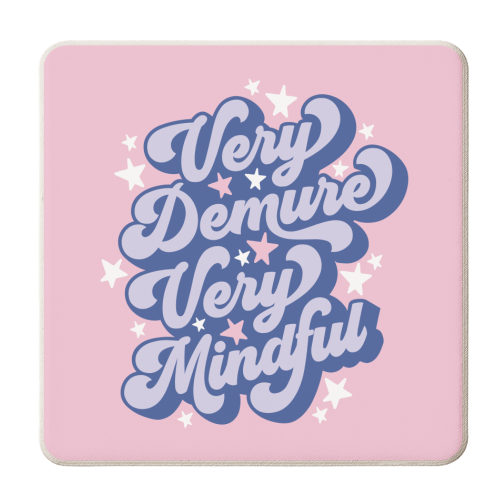 Very Demure Very Mindful - personalised beer coaster by Claire Atwood