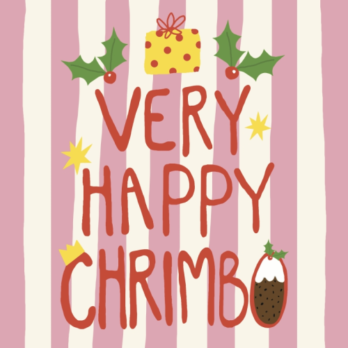 Very Happy Chrimbo - Die Cut Sticker by Giddy Kipper