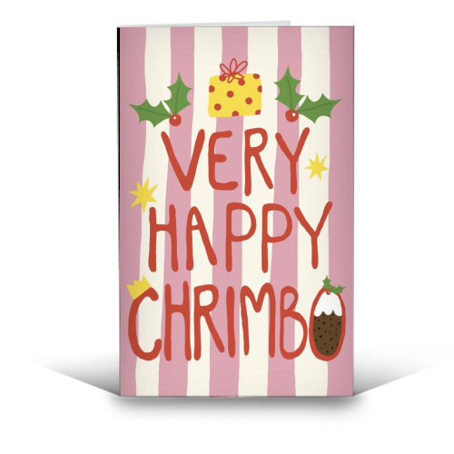 Very Happy Chrimbo - funny greeting card by Giddy Kipper