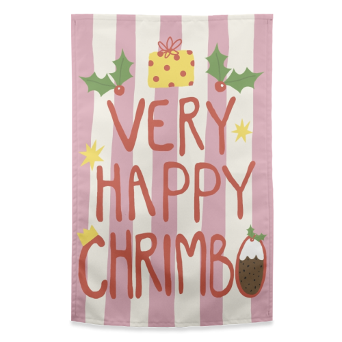 Very Happy Chrimbo - funny tea towel by Giddy Kipper